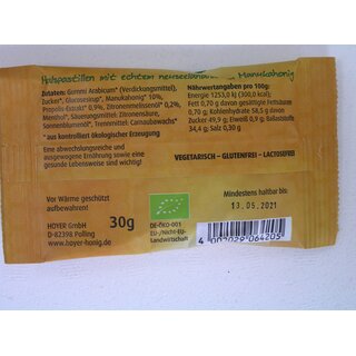 Manukahonig Halspastillen Bio 30g